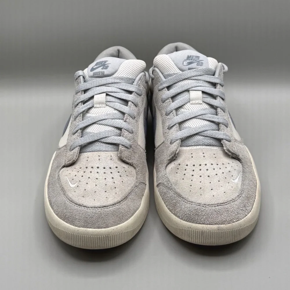 Nike SB Force 58 White/Ashen Slate-Sail Skate Suede Shoes IH0636-141 Mens 11